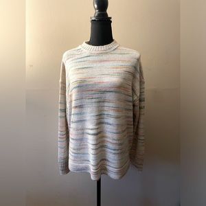 NWT J. Crew Factory Space-Dyed Boxy Crew Neck Sweater; Sz M